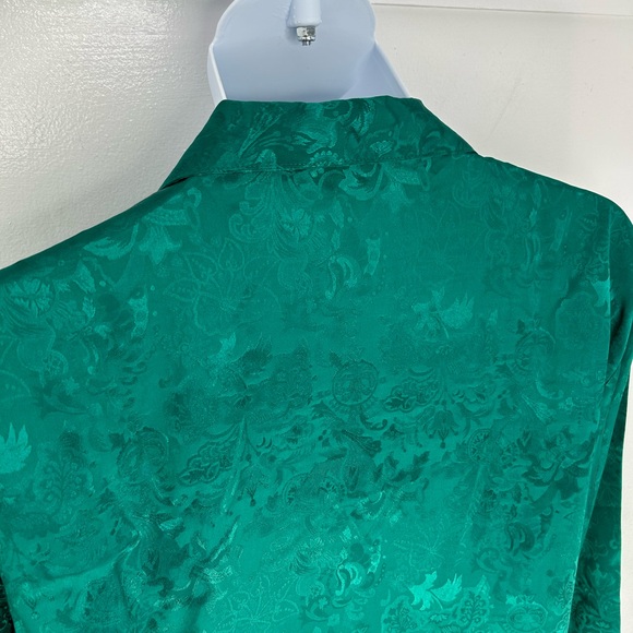 Victorias Secret‎ Gold Label VTG NWT Night Sleep Shirt Size Small Green Floral - Picture 9 of 13